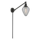 Geneseo Swing Arm shown in the Oil Rubbed Bronze finish with a Clear Crackled shade