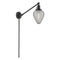 Geneseo Swing Arm shown in the Oil Rubbed Bronze finish with a Clear Crackled shade