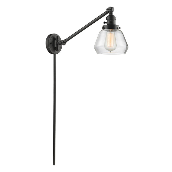Fulton Swing Arm shown in the Oil Rubbed Bronze finish with a Clear shade