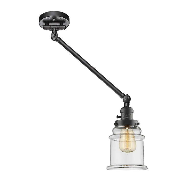 Innovations Lighting Canton 1 Light 8" Swing Arm With Switch 237-OB-G182