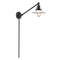 Halophane Swing Arm shown in the Oil Rubbed Bronze finish with a Matte White Halophane shade