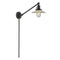 Halophane Swing Arm shown in the Oil Rubbed Bronze finish with a Clear Halophane shade