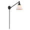 Cone Swing Arm shown in the Oil Rubbed Bronze finish with a Matte White shade