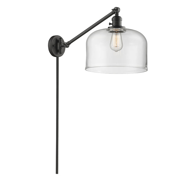Bell Swing Arm shown in the Oil Rubbed Bronze finish with a Clear shade