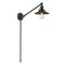 Railroad Swing Arm shown in the Oil Rubbed Bronze finish with a Oil Rubbed Bronze shade