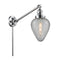 Geneseo Swing Arm shown in the Polished Chrome finish with a Clear Crackled shade
