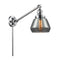 Fulton Swing Arm shown in the Polished Chrome finish with a Plated Smoke shade