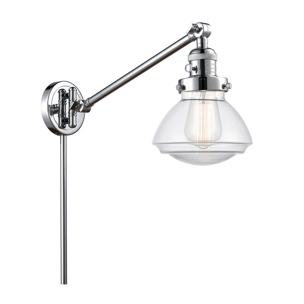 Olean Swing Arm shown in the Polished Chrome finish with a Clear shade