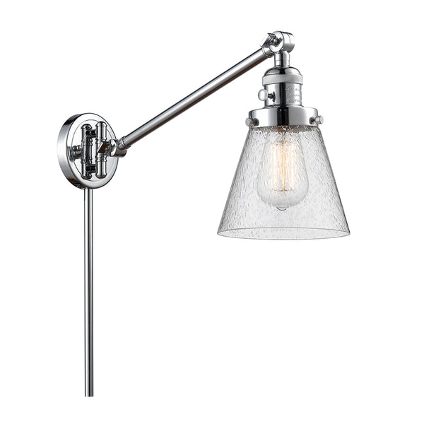 Cone Swing Arm shown in the Polished Chrome finish with a Seedy shade