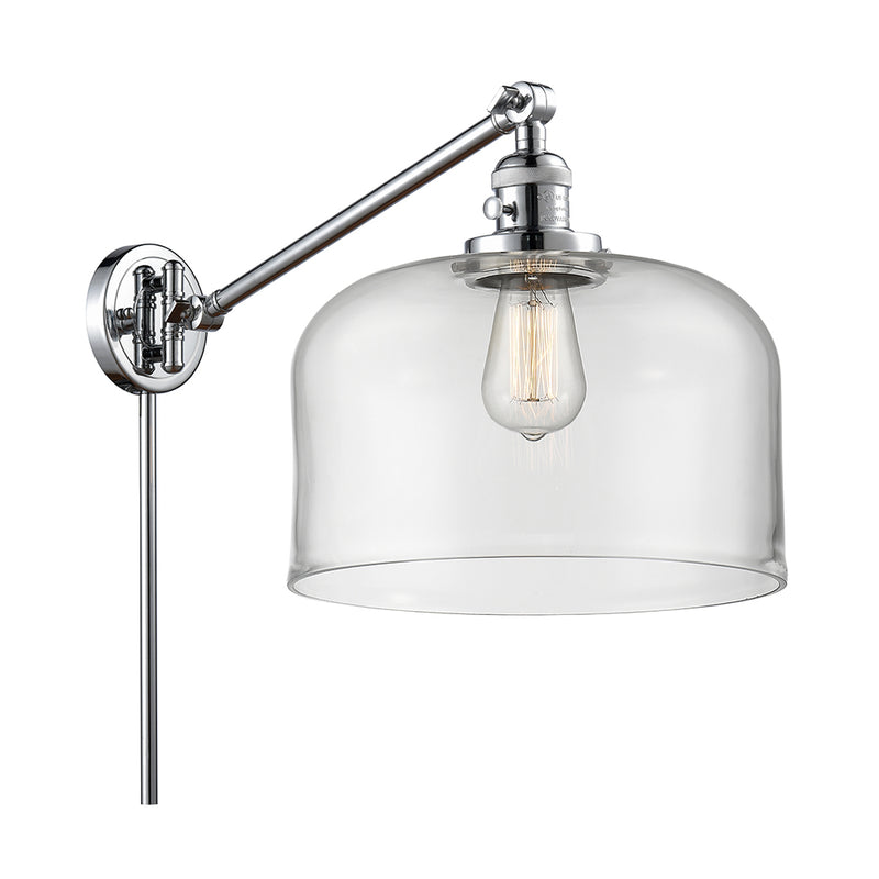 Bell Swing Arm shown in the Polished Chrome finish with a Clear shade