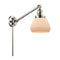 Fulton Swing Arm shown in the Polished Nickel finish with a Matte White shade