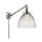 Seneca Falls Swing Arm shown in the Polished Nickel finish with a Clear Halophane shade