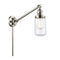 Dover Swing Arm shown in the Polished Nickel finish with a Clear shade
