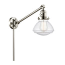 Olean Swing Arm shown in the Polished Nickel finish with a Seedy shade