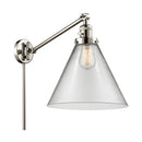Cone Swing Arm shown in the Polished Nickel finish with a Clear shade