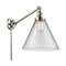 Cone Swing Arm shown in the Polished Nickel finish with a Clear shade