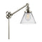 Cone Swing Arm shown in the Polished Nickel finish with a Clear shade