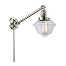 Oxford Swing Arm shown in the Polished Nickel finish with a Clear shade