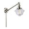 Oxford Swing Arm shown in the Polished Nickel finish with a Clear shade