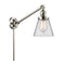 Cone Swing Arm shown in the Polished Nickel finish with a Clear shade