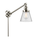 Cone Swing Arm shown in the Polished Nickel finish with a Seedy shade