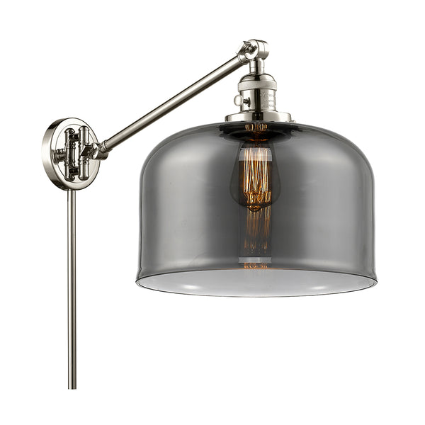 Bell Swing Arm shown in the Polished Nickel finish with a Plated Smoke shade