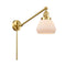 Fulton Swing Arm shown in the Satin Gold finish with a Matte White shade