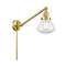 Olean Swing Arm shown in the Satin Gold finish with a Clear shade