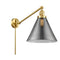 Cone Swing Arm shown in the Satin Gold finish with a Plated Smoke shade