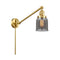 Bell Swing Arm shown in the Satin Gold finish with a Plated Smoke shade