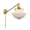 Oxford Swing Arm shown in the Satin Gold finish with a Matte White shade