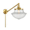 Oxford Swing Arm shown in the Satin Gold finish with a Clear shade