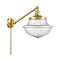 Oxford Swing Arm shown in the Satin Gold finish with a Seedy shade