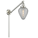 Geneseo Swing Arm shown in the Brushed Satin Nickel finish with a Clear Crackled shade