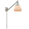 Fulton Swing Arm shown in the Brushed Satin Nickel finish with a Matte White shade