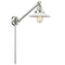 Halophane Swing Arm shown in the Brushed Satin Nickel finish with a Matte White Halophane shade