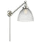 Seneca Falls Swing Arm shown in the Brushed Satin Nickel finish with a Clear Halophane shade