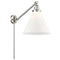 Cone Swing Arm shown in the Brushed Satin Nickel finish with a Matte White shade