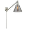 Cone Swing Arm shown in the Brushed Satin Nickel finish with a Plated Smoke shade