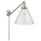 Cone Swing Arm shown in the Brushed Satin Nickel finish with a Seedy shade