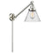 Cone Swing Arm shown in the Brushed Satin Nickel finish with a Seedy shade