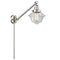 Oxford Swing Arm shown in the Brushed Satin Nickel finish with a Clear shade