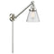 Cone Swing Arm shown in the Brushed Satin Nickel finish with a Seedy shade