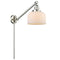 Bell Swing Arm shown in the Brushed Satin Nickel finish with a Matte White shade