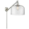 Bell Swing Arm shown in the Brushed Satin Nickel finish with a Clear shade