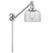 Bell Swing Arm shown in the Brushed Satin Nickel finish with a Clear shade