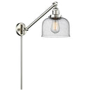 Bell Swing Arm shown in the Brushed Satin Nickel finish with a Seedy shade