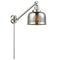 Bell Swing Arm shown in the Brushed Satin Nickel finish with a Silver Plated Mercury shade