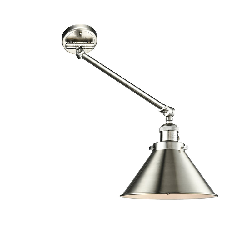 Innovations Lighting Briarcliff 1 Light 10" Swing Arm With Switch 237-SN-M10-SN