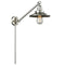 Railroad Swing Arm shown in the Brushed Satin Nickel finish with a Brushed Satin Nickel shade